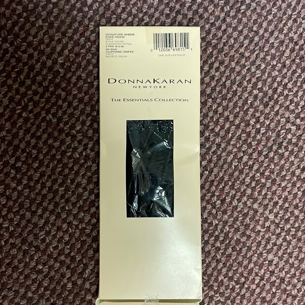 Donna Karan sheer knee highs Onyx